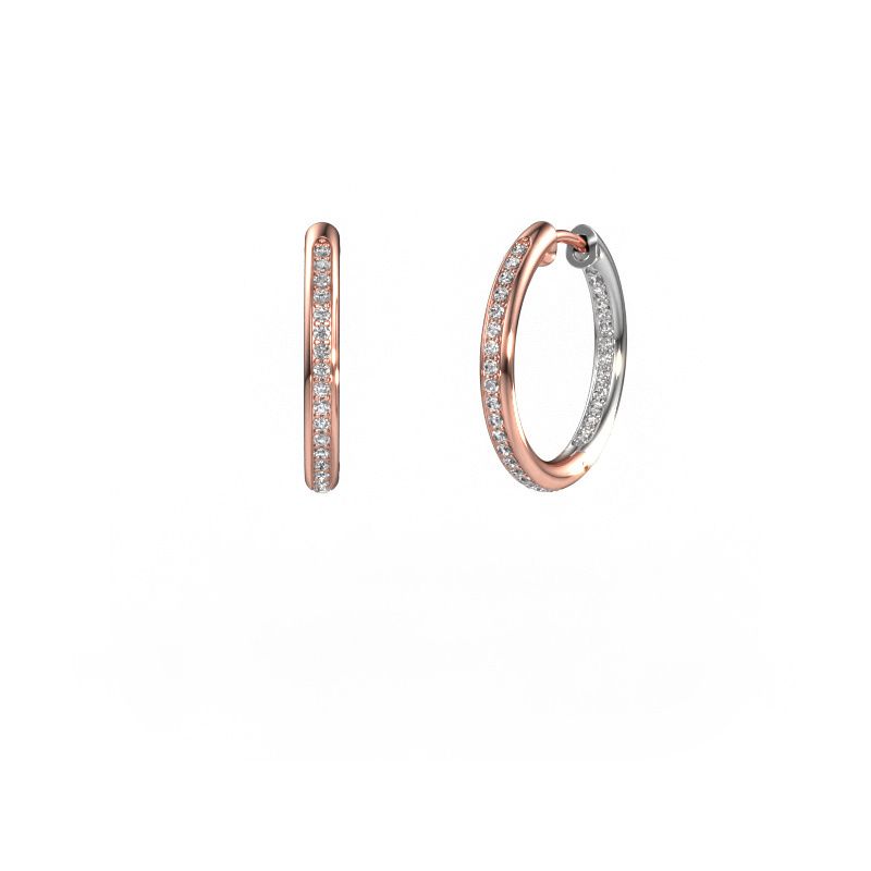 Creole Sina 15mm 585 Roségold Diamant 0.402 crt