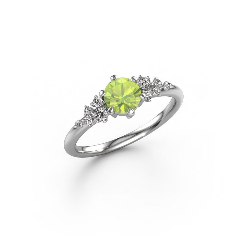 Ring Royce RND 950 platina peridoot 5.5 mm