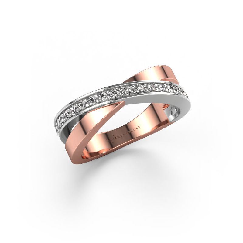 Ring Essie 585 rosé goud lab-grown diamant 0.36 crt