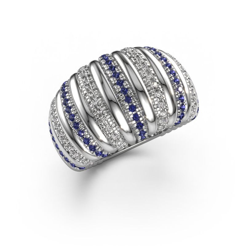 Ring Dawn 14 mm 585 white gold sapphire 1.1 mm