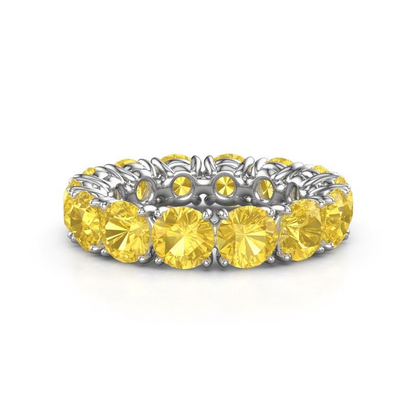Bild von Ring vivienne 5.0<br/>585 Weißgold<br/>Gelb Saphir 5 mm