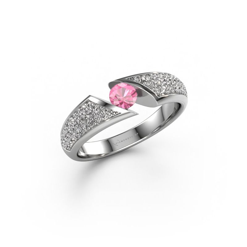 Ring Hojalien 3 585 white gold pink sapphire 4 mm
