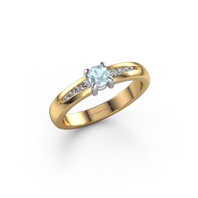 Verlobungsring Zohra 585 Gold Aquamarin 4 mm