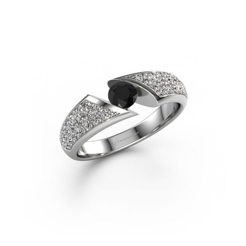Engagement ring Hojalien 3 585 white gold black diamond 0.79 crt