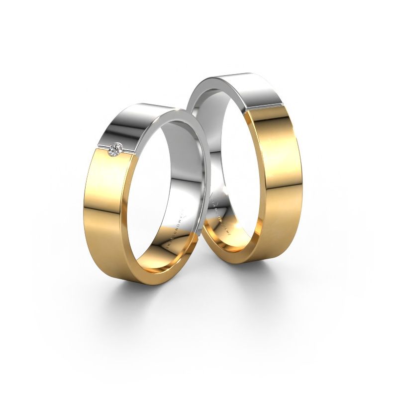 Alliances set WH1101LM15AP ±5x1.7 mm 14 Carat or jaune