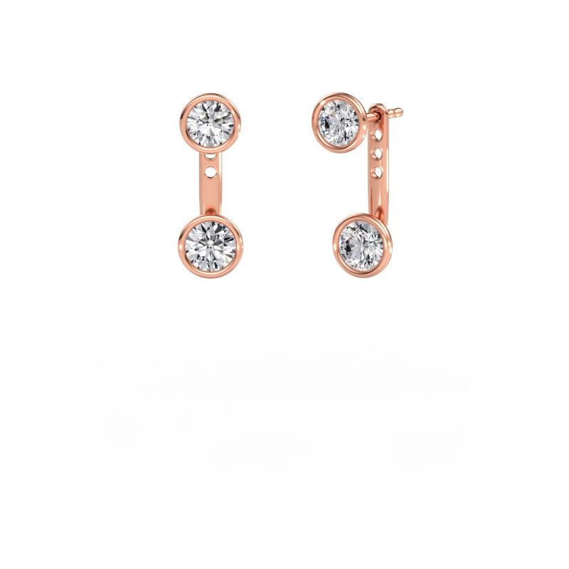 Oorbellen Halle 585 rosé goud diamant 2.00 crt