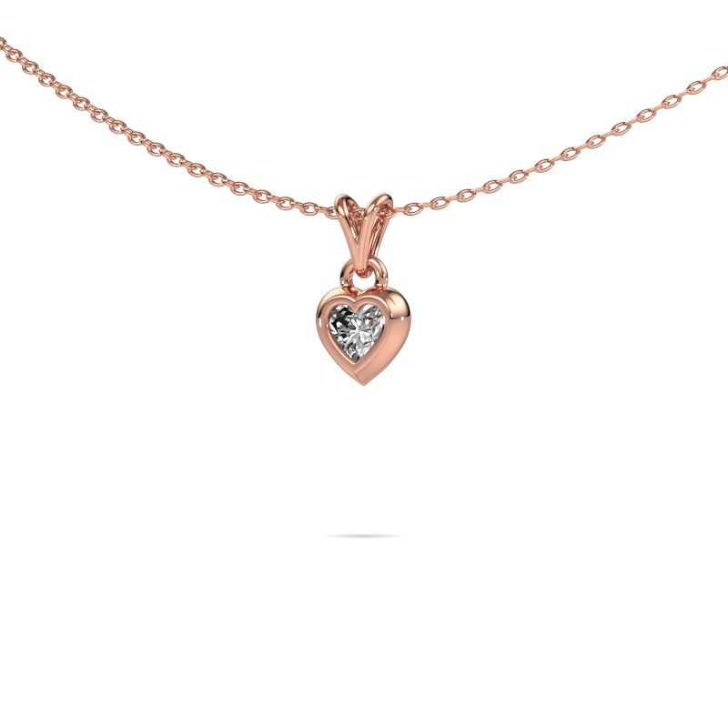 Pendant Charlotte Heart 585 rose gold zirconia 4 mm
