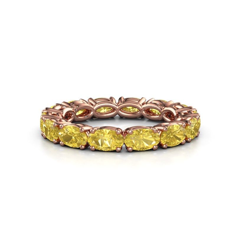 Bild von Ring vivienne ovl 5x3<br/>585 Roségold<br/>Gelb Saphir 5x3 mm