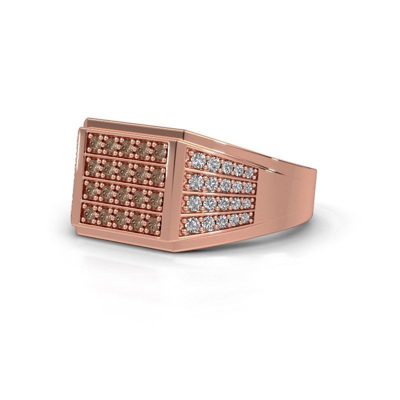 Image de Bague pour homme Tim<br/>585 or rose<br/>Diamant brun 0.654 crt