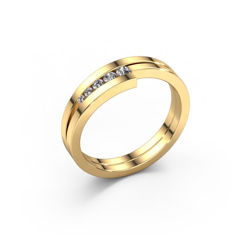 Bague Cato 585 or jaune zircone 2.2 mm