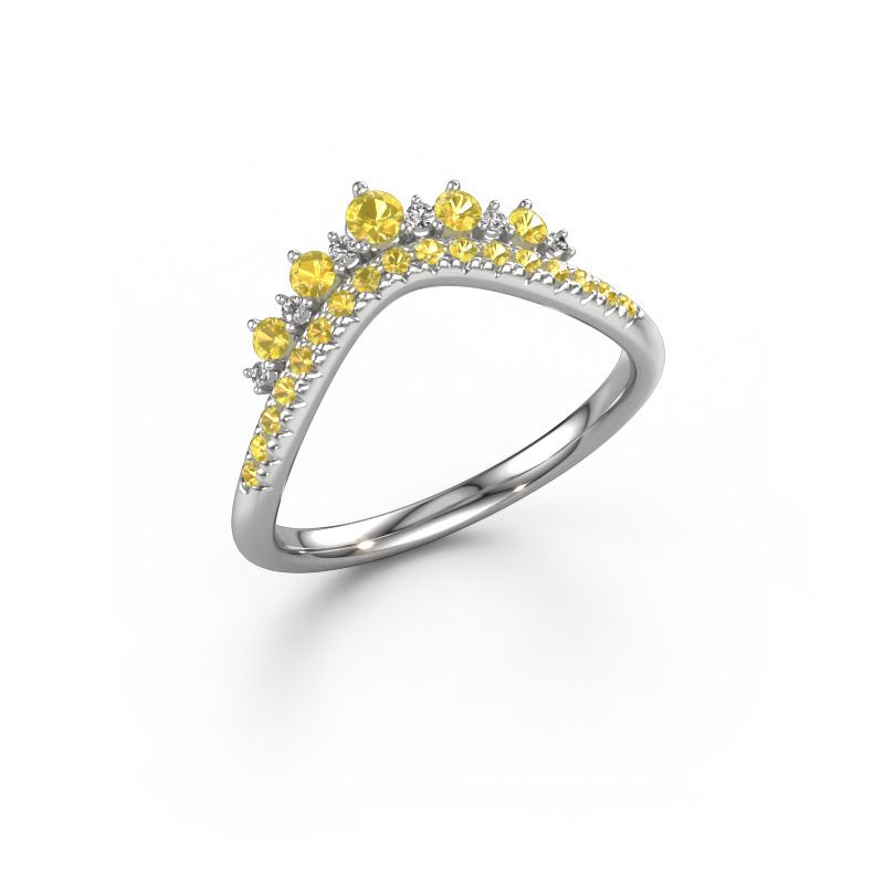 Vorsteckring Nica C 585 Weißgold Gelb Saphir 2.4 mm