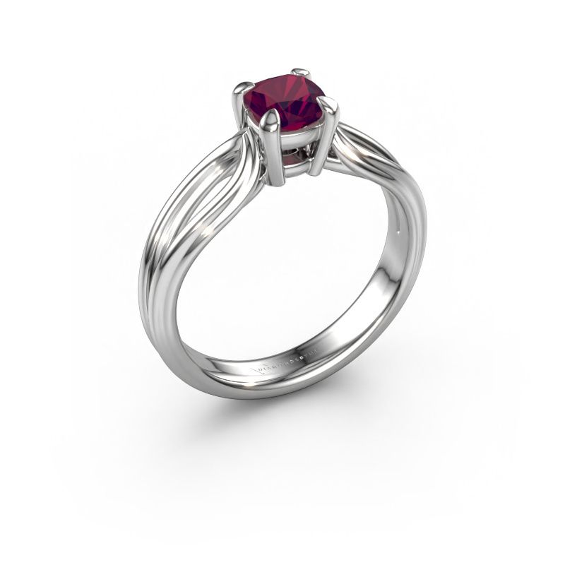 Engagement ring Antonia cus 1 585 white gold rhodolite 5 mm