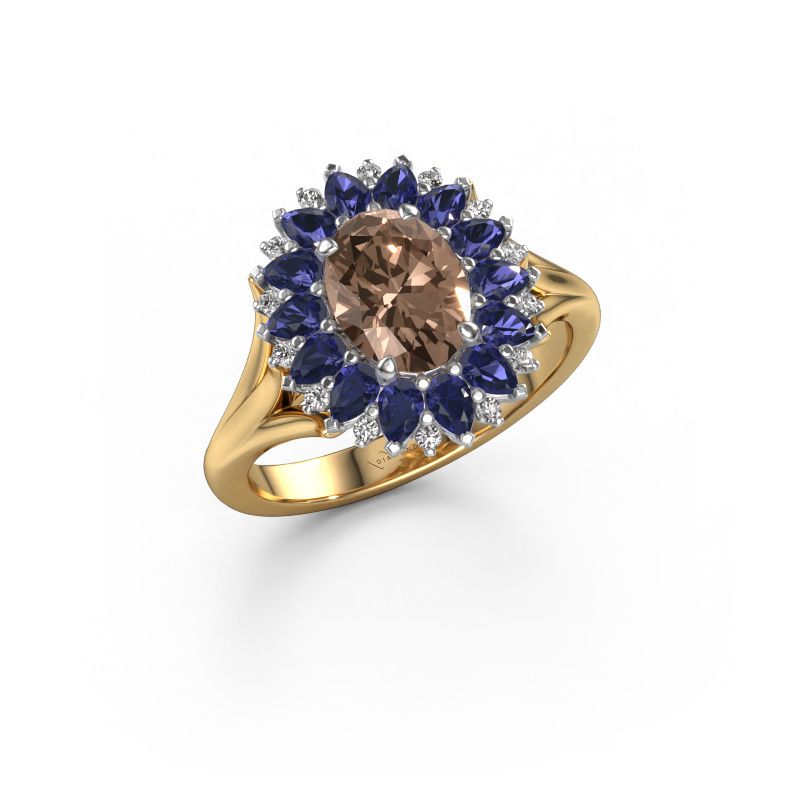 Verlobungsring Lidia 585 Gold Braun Diamant 1.10 crt