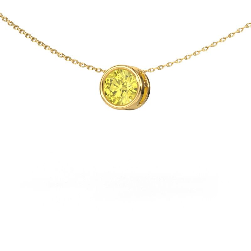Pendant Lavon RND 585 gold yellow lab grown diamond 6.5 mm
