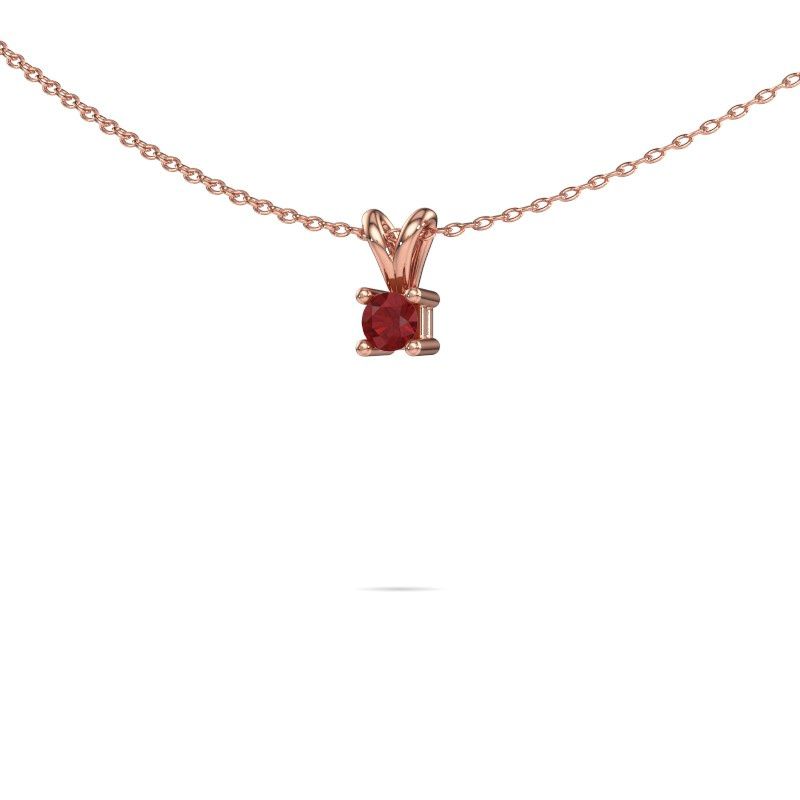 Kette Eline 585 Roségold Rubin 5 mm