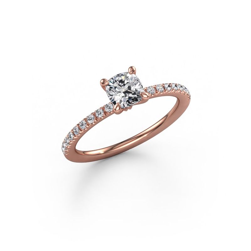 Verlobungsring Crystal CUS 2 585 Roségold Lab-grown Diamant 0.880 crt