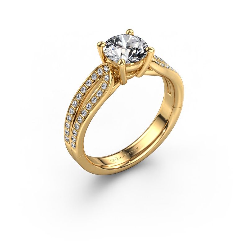 Engagement ring Antonia rnd 2 585 gold lab grown diamond 1.23 crt