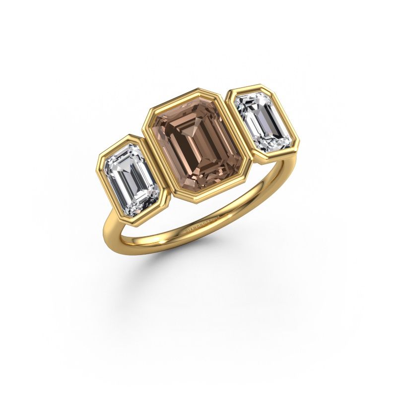 Verlobungsring Lavon 3 EME 585 Gold Braun Diamant 3.15 crt
