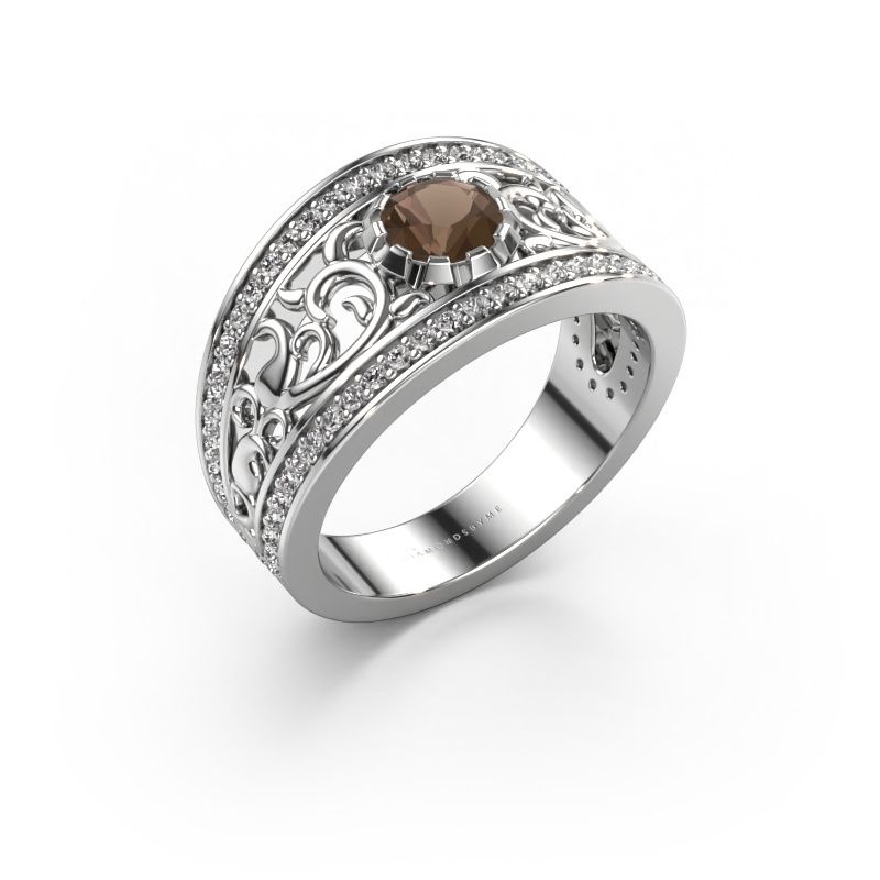 Ring Marilee 585 Weißgold Rauchquarz 5 mm