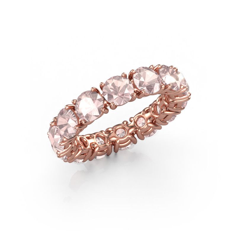 Ring Vivienne 4.7 585 rose gold morganite champagne 4.7 mm