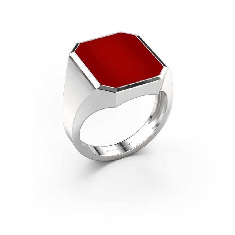 Signet ring Lars 5 light 950 platinum carnelian 16x13 mm