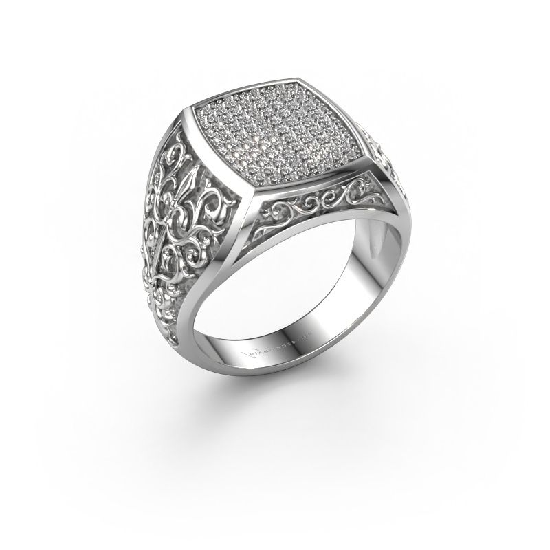 Men's ring Danny 585 white gold diamond 0.60 crt