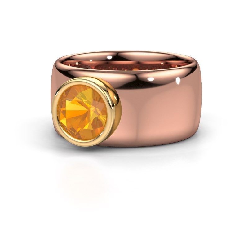 Afbeelding van Ring Klarinda<br/>585 rosé goud<br/>Citrien 7 mm