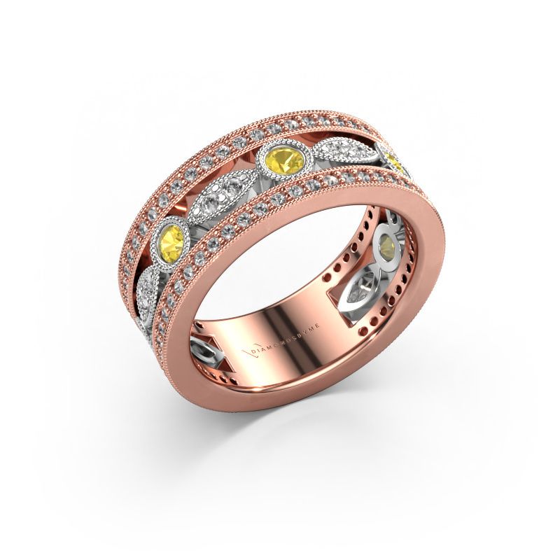 Ring Jessica 585 Roségold Gelb Saphir 2.5 mm