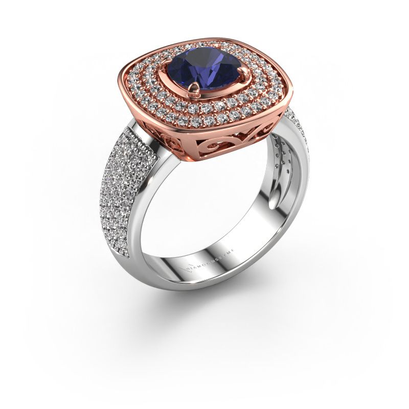 Ring Eliana 585 Roségold Saphir 6 mm