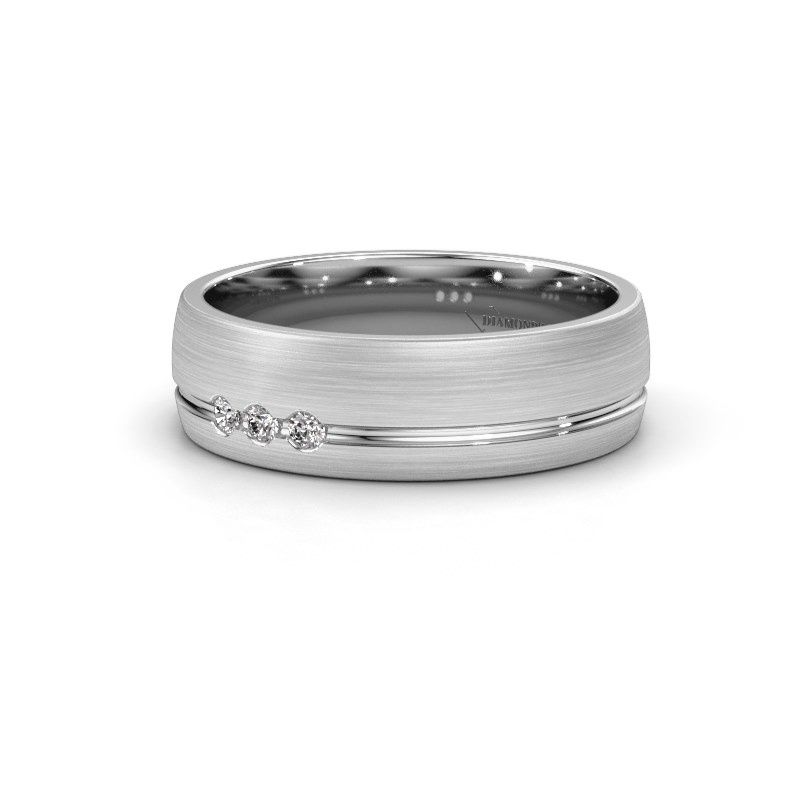 Image of Wedding ring WH0322L25AM<br/>585 white gold ±6x1.7 mm<br/>Diamond