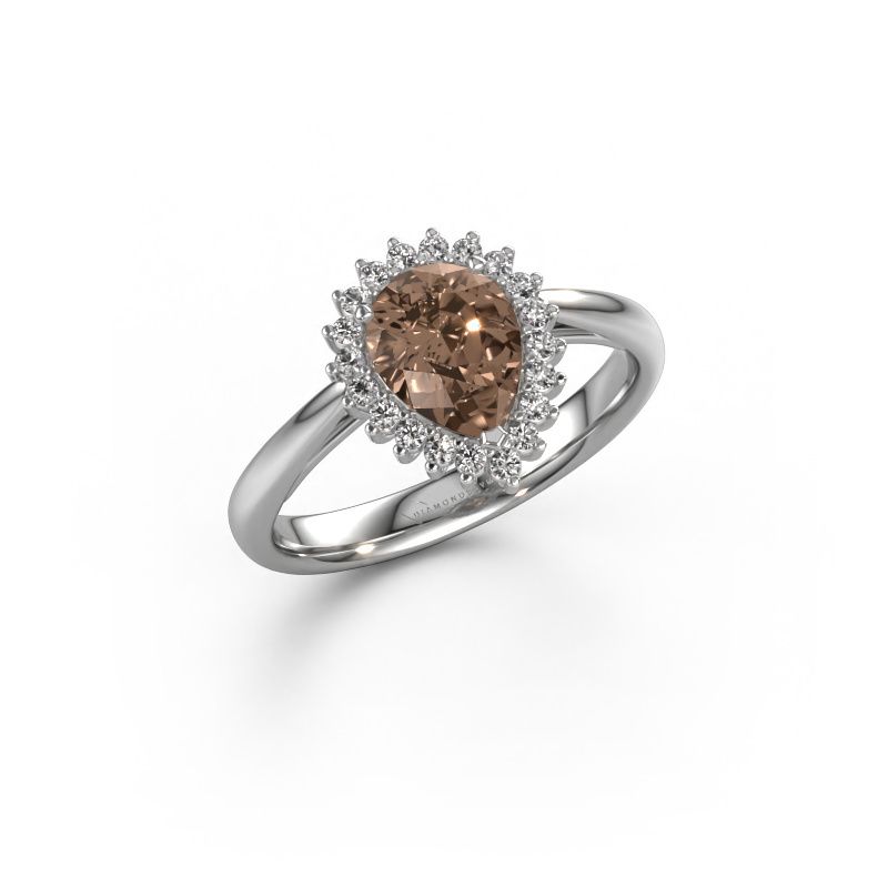 Verlobungsring Tilly per 1 585 Weißgold Braun Diamant 1.00 crt
