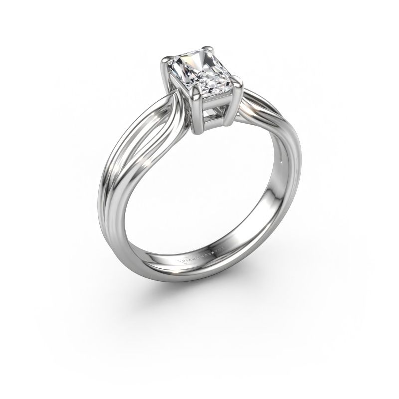 Engagement ring Antonia rad 1 950 platinum lab grown diamond 0.75 crt