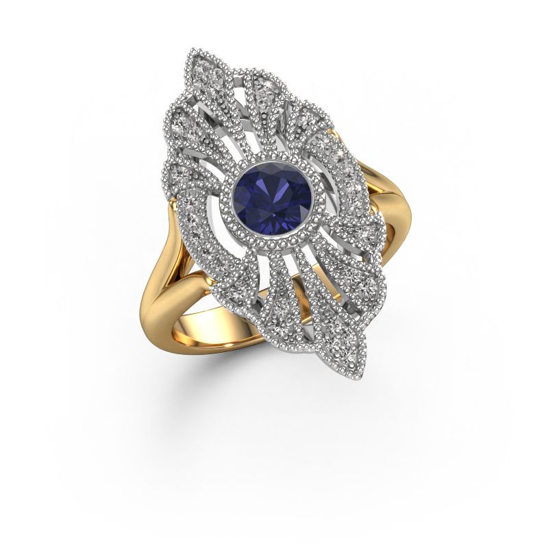 Bague de fiançailles Hanna 585 or jaune saphir 5 mm