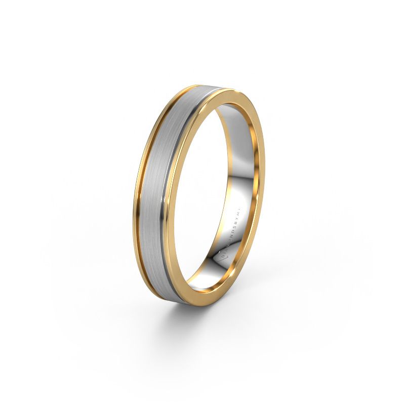 Wedding ring WH0600M14AM 585 white gold ±4x1.7 mm