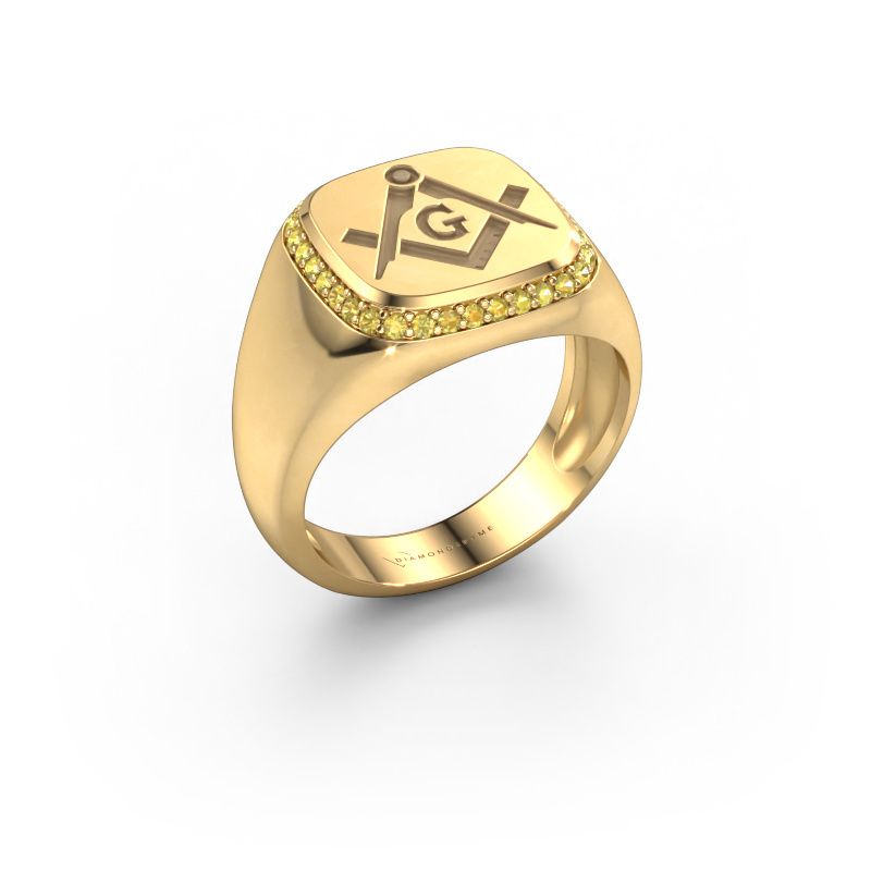 Men's ring Johan 1 585 gold yellow sapphire 1.2 mm