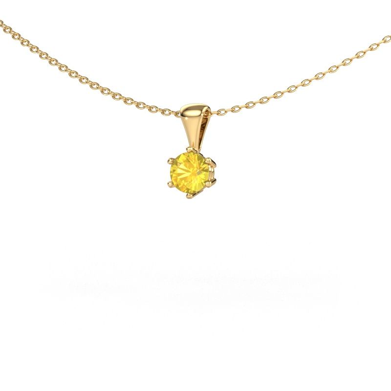 Necklace Fay 585 gold yellow sapphire 4.7 mm