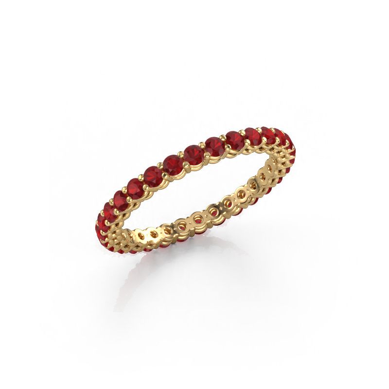 Stackable ring Michelle full 2.0 585 gold ruby 2 mm