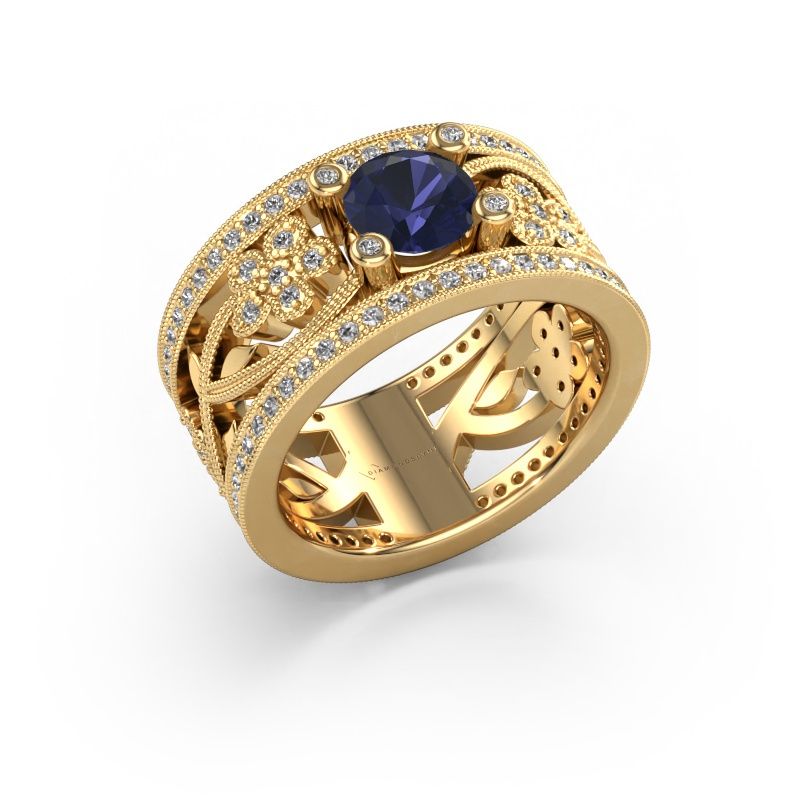 Bague Severine 585 or jaune saphir 6 mm
