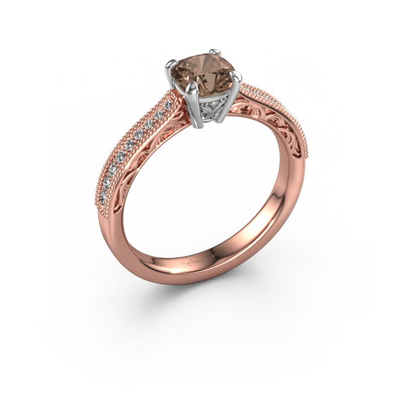 Engagement ring Shonta CUS 585 rose gold brown diamond 1.134 crt