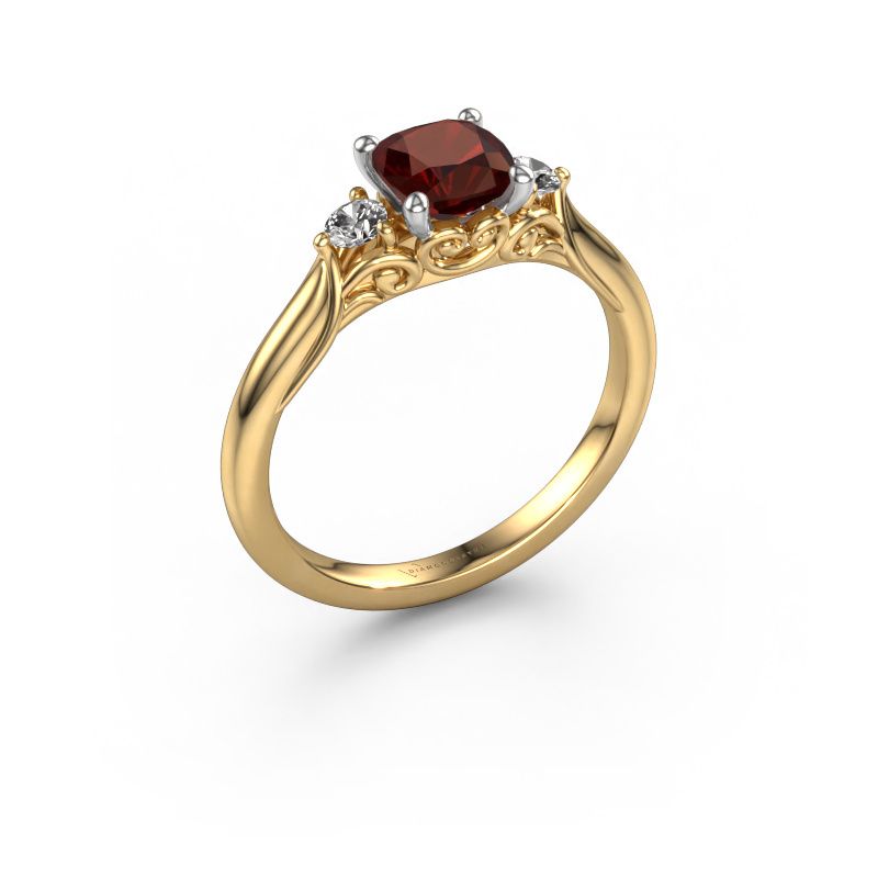 Engagement ring Laurian CUS 585 gold garnet 5.5 mm