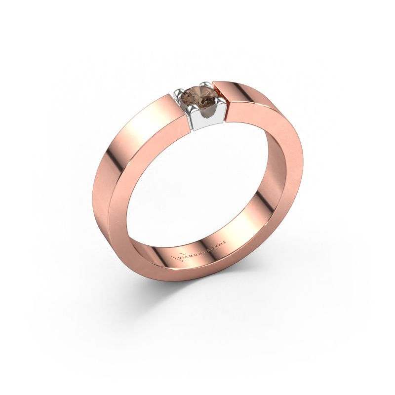 Ring Dana 1 585 rose gold brown diamond 0.20 crt