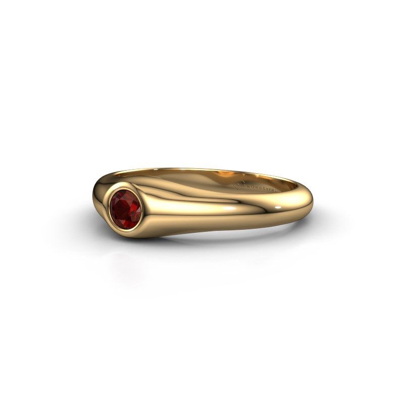 Image of Pinky ring thorben<br/>585 gold<br/>Garnet 4 mm