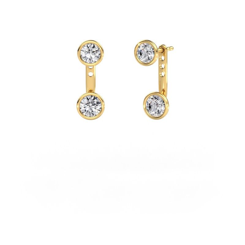 Oorbellen Halle 585 goud lab-grown diamant 2.00 crt