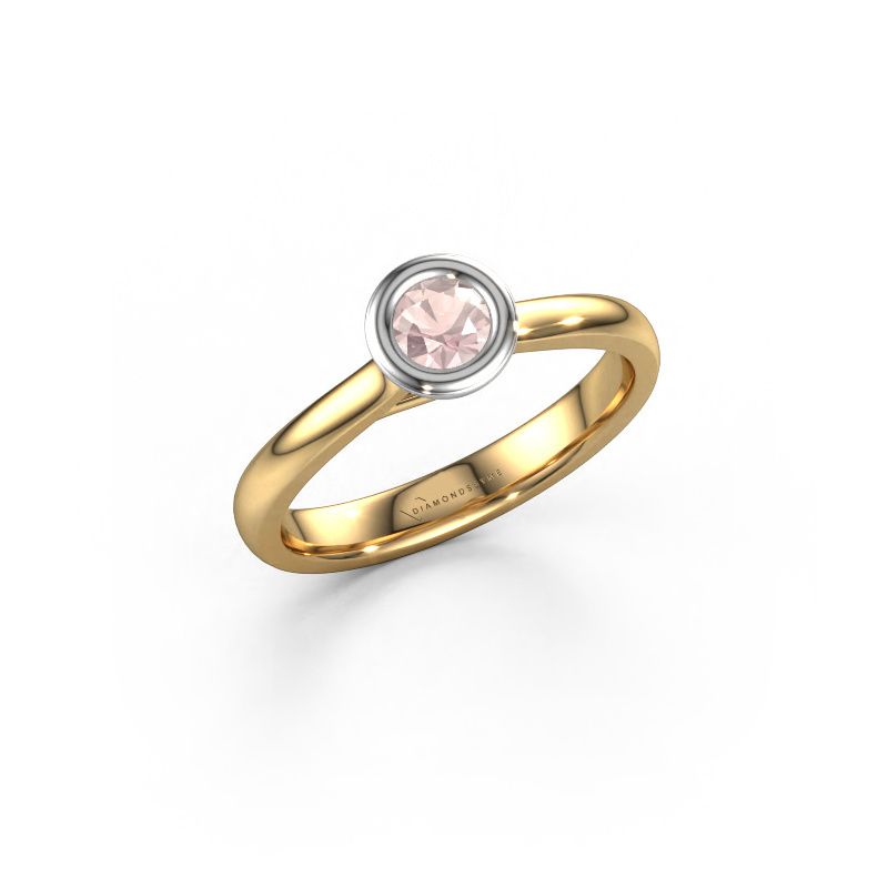 Engagement ring Kaylee 585 gold morganite champagne 4 mm