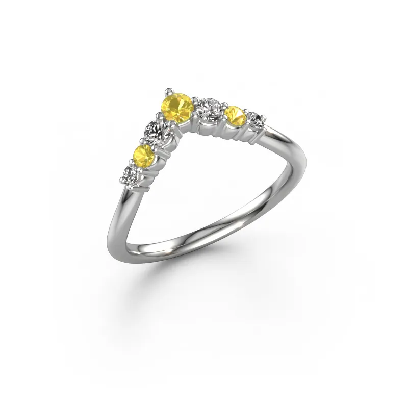 Vorsteckring Imani B 585 Weißgold Gelb Saphir 2.9 mm