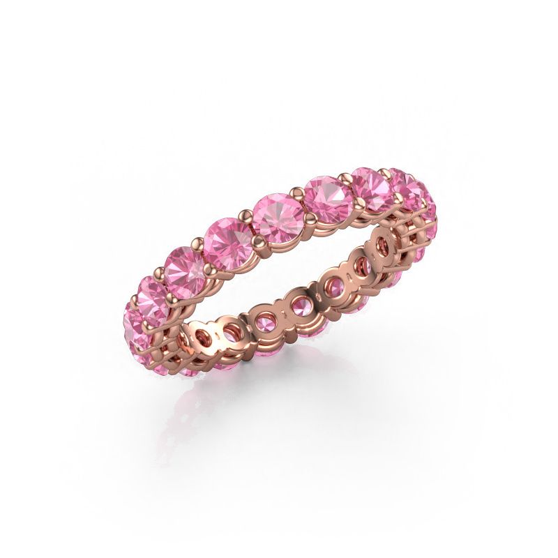 Aanschuifring Michelle full 3.4 585 rosé goud roze saffier 3.4 mm