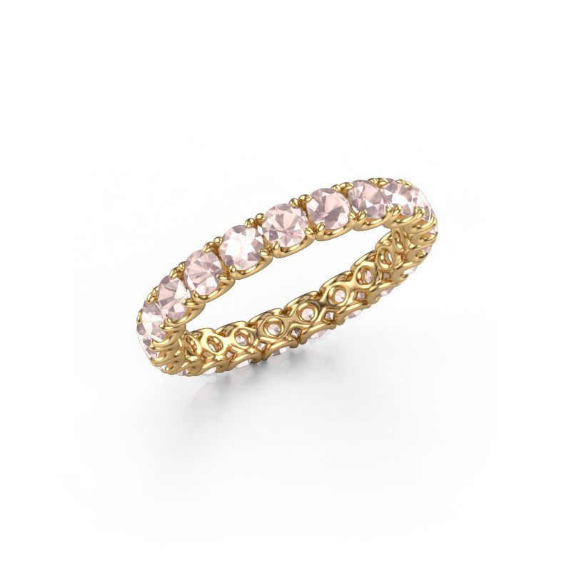 Stackable ring Estee 2.9 585 gold morganite champagne 2.9 mm