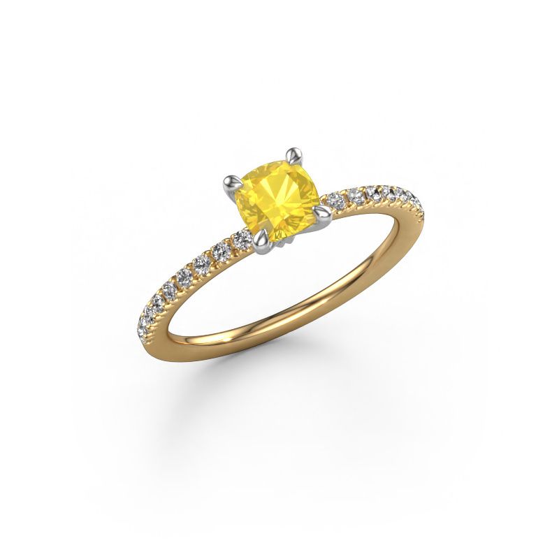Verlobungsring Crystal CUS 2 585 Gold Gelb Saphir 5 mm