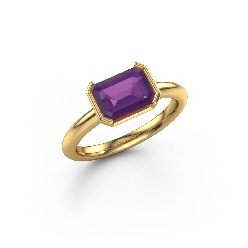 Engagement ring Tayler EME 585 gold amethyst 8x6 mm