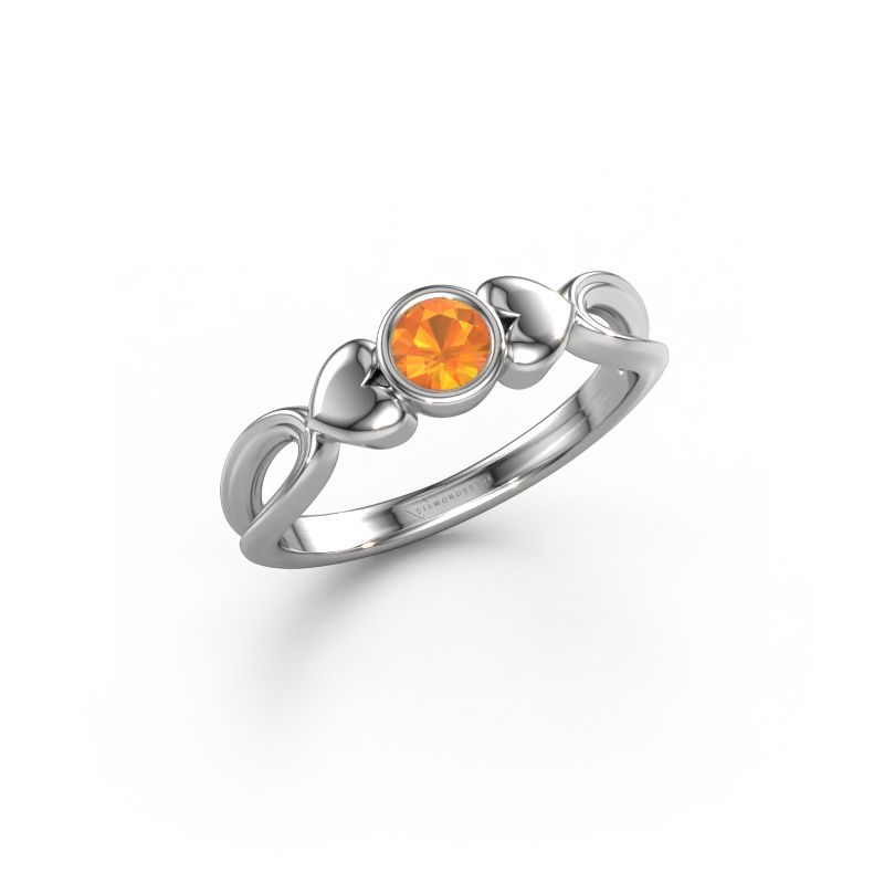 Ring Lorrine 950 platinum citrin 4 mm